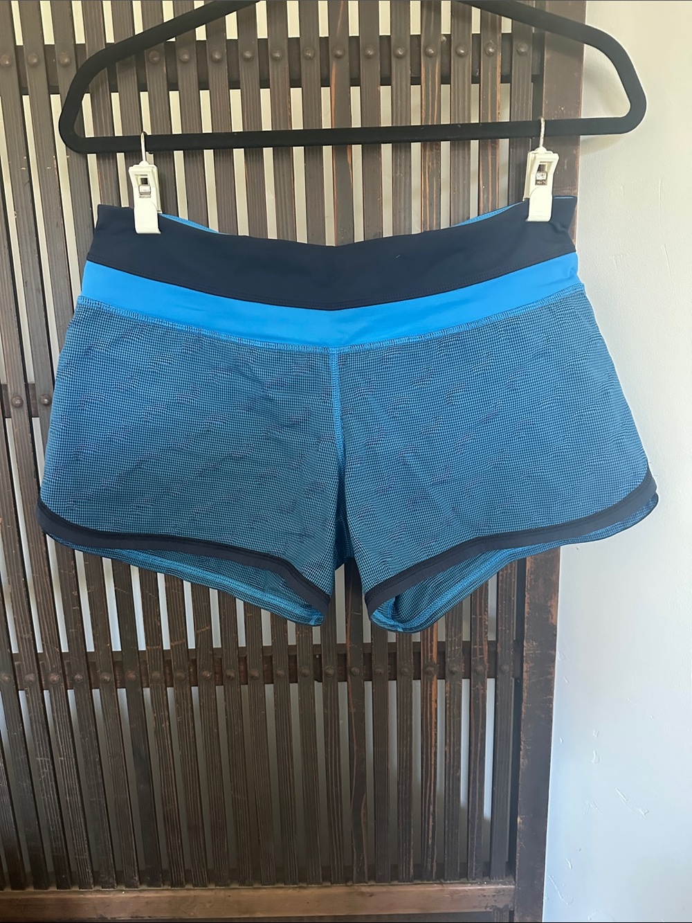Lululemon Blue/black Athletic Women’s Running Shorts